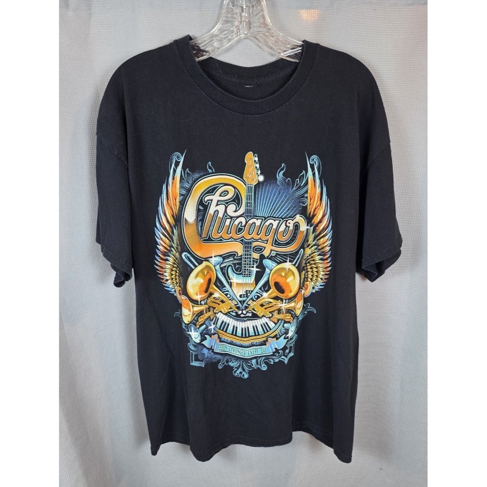 Chicago Band Shirt Mens Large Black‎ 2022 Tour Feelin Stronger Every Day